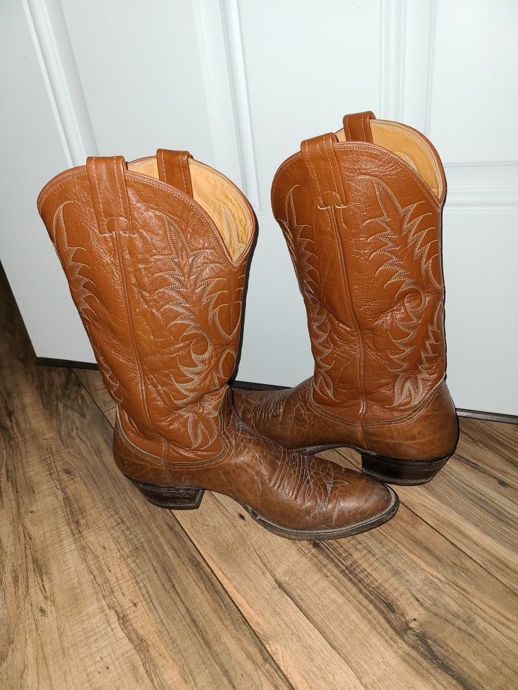 Nocona Cowboy Western Boots Brown Leather 