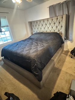 Gray King Bed FRAME-Ashley Furniture