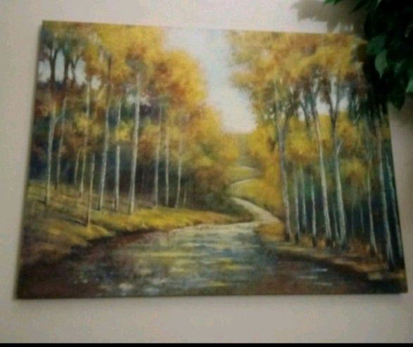 Yellow Woods Canvas Picture