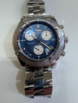 Breitling Colt Chronograph Quartz 44mm Steel Blue Dial Mens Watch
