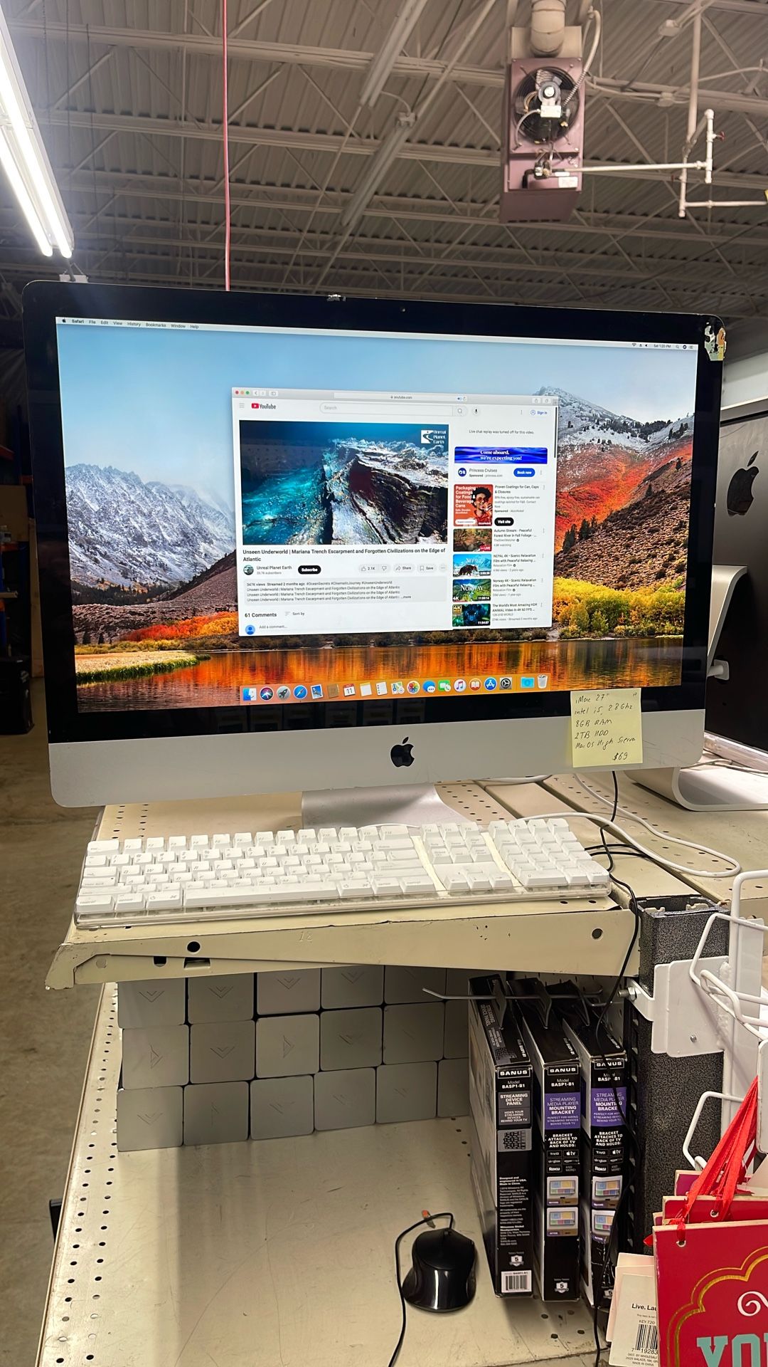 Apple Imac 27”. 8gb Ram, 2tb Hdd, Good Working
