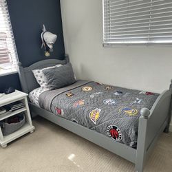 Pottery Barn Catalina Gray Twin Bed