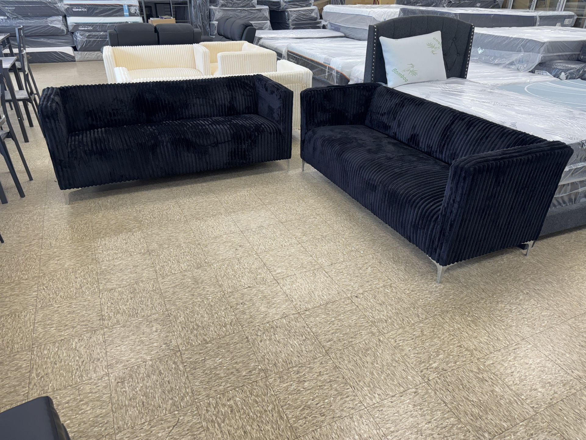 2 Black Sofas $550 Only