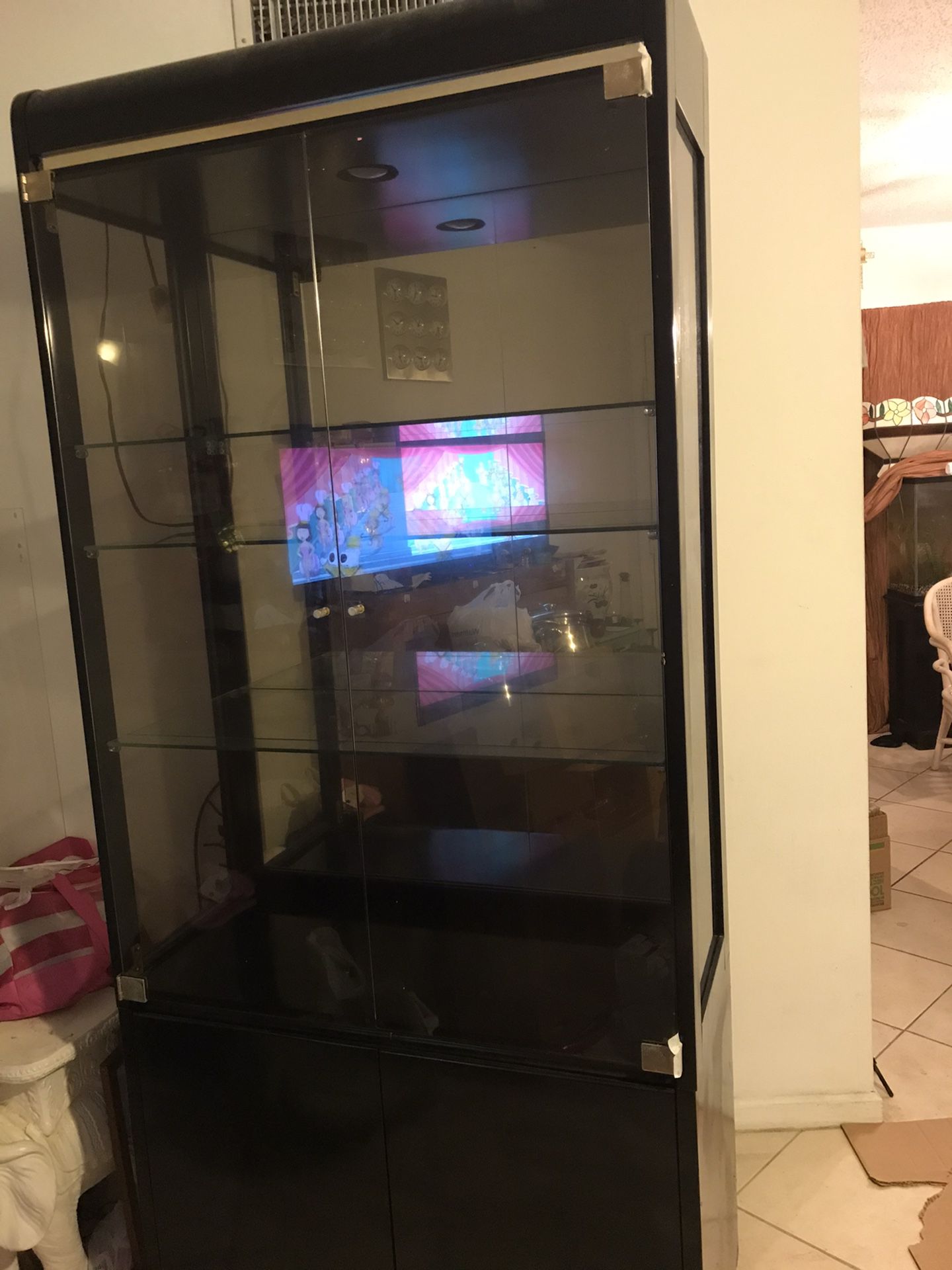 Lighted Whatnot-China Cabinet