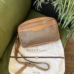 Gucci Vintage Micro Guccissima Crossbody Tan Supreme Bag