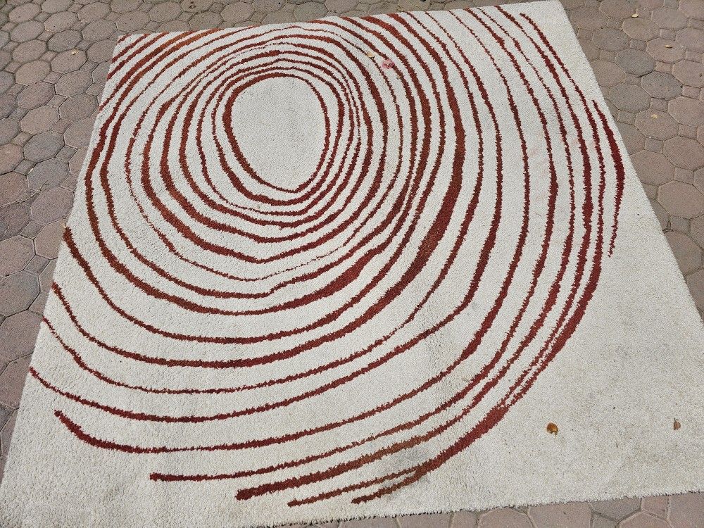 Square Area Rug 6.7x6.7 ft