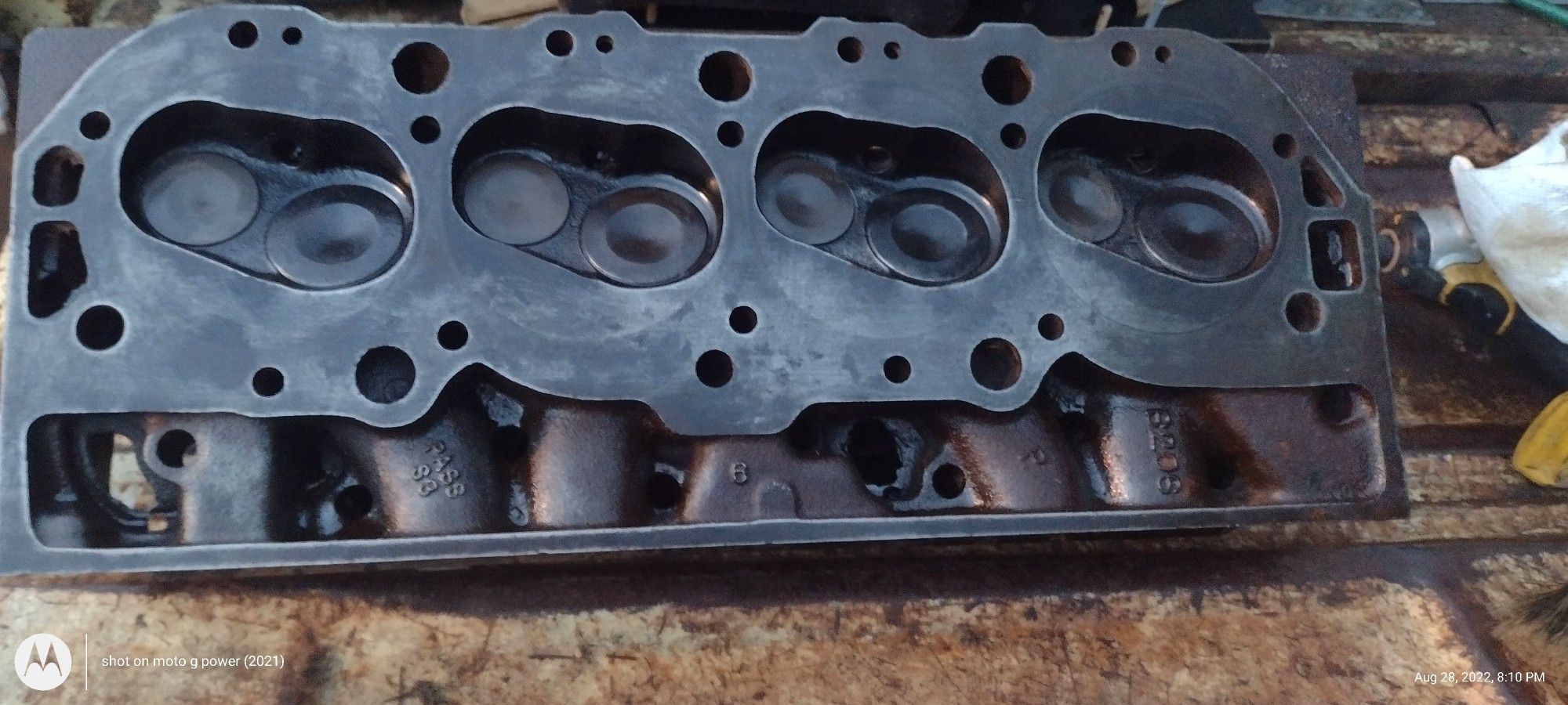 One set of 396 big block chevy heads closed chamber high compression