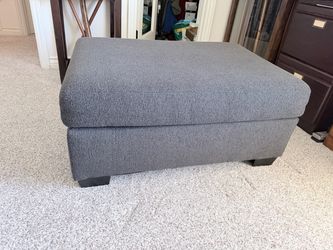 Grey Upholstered Ottoman