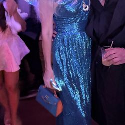 Dress Blue Zara Halloween M-s Size