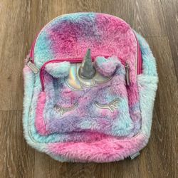 Mini Fuzzy Unicorn Backpack