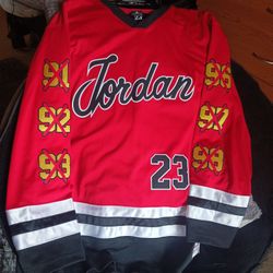 Micheal Jordan 6 time CHAMPIONSHIP  HOCKEY JERSEY
