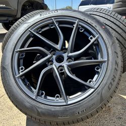  4x 2026 Tesla Model S 2024 2025 19" OEM Wheels Rims Magnetite PIRELLI 100% TPMS 255-45-19 285-40-19