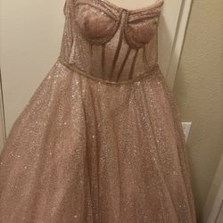 Quince Dress Pink Rose Gold !!bran New Never Worn!!