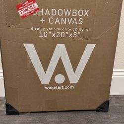 NEW Wexel Art 16x20x3 Acrylic Shadowbox + Belgian Flax Linen Canvas - UV Grade Gallery Quality