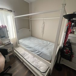 Twin Size Bed With trundle, Mattresses Included 