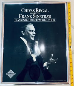 Frank Sinatra original “Diamond Jubilee” framed poster from final world tour, 1(contact info removed).