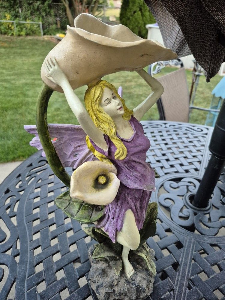 Fairy Garden Decor H 18", Solid Resin