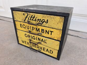 Vintage Weatherhead Fittings 4 Drawer Display Cabinet Garage Mancave