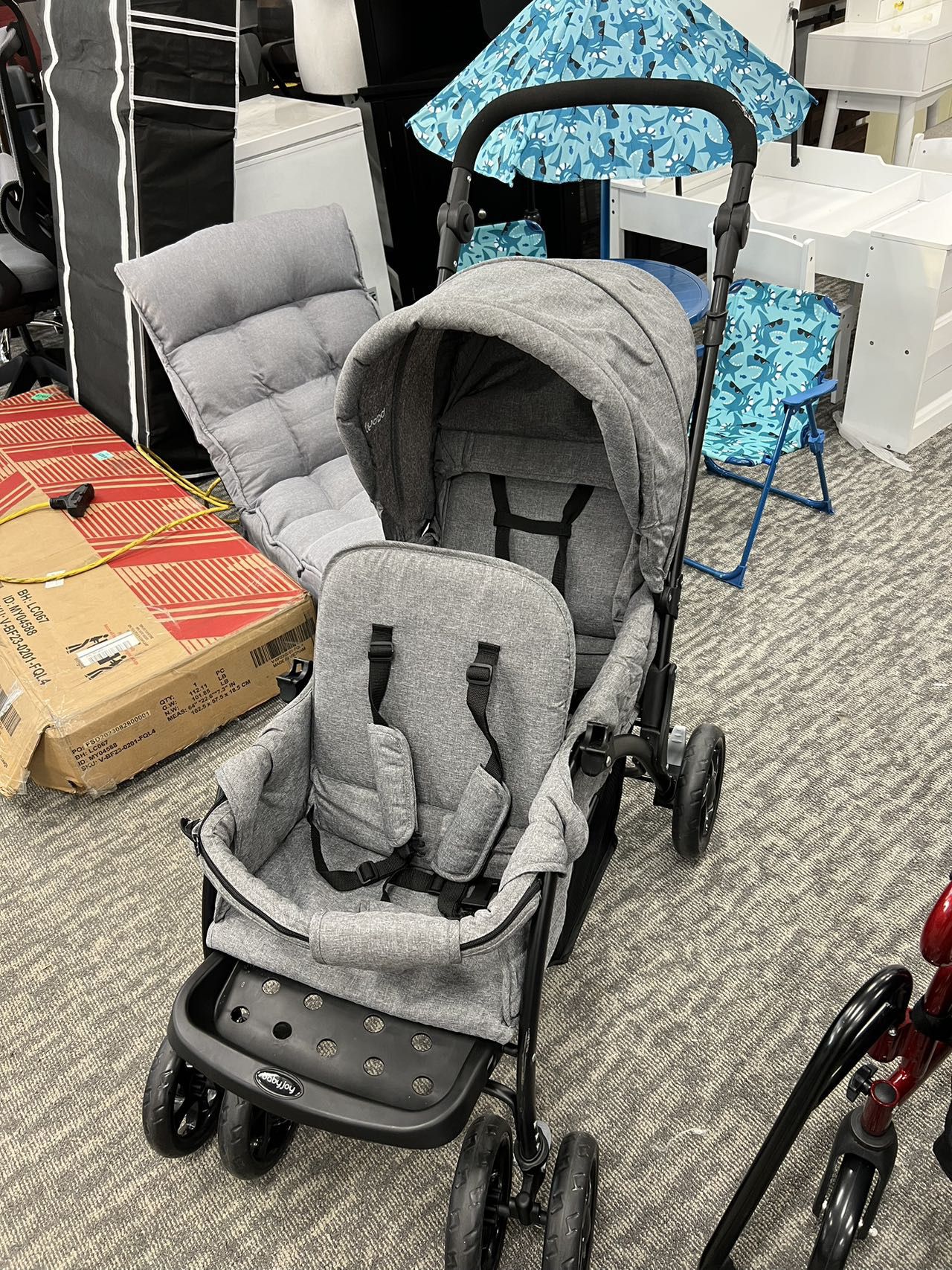 Double Stroller for Infant Toddler, Foldable Double Baby Stroller 