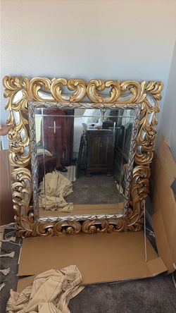 Solid wood frame mirror