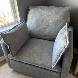 West Elm Paxton Recliner – Graphite – $400 Firm - Garage pickup