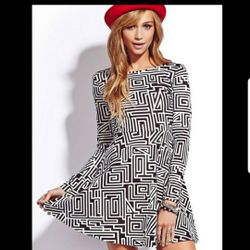 Geo Print Skater Dress