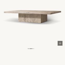 RESTORATION HARDWARE RECLAIMED OAK PLINTH COFFEE TABLE