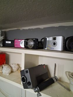 Various cameras and 2 video recorders