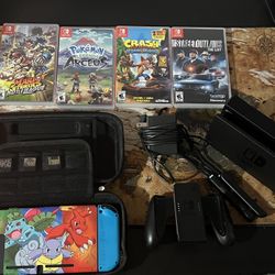 Nintendo Switch w/ 64gb MicroSD + 7 Games (Check Description)