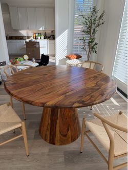 Modern Round Wood Dining Table