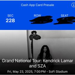 Kendrick Lamar Tickets For 5/23 2 Tickets 