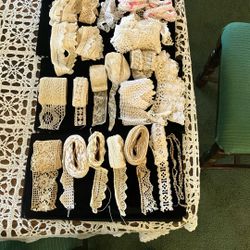 Large Misc Vintage Lace For Crafts 