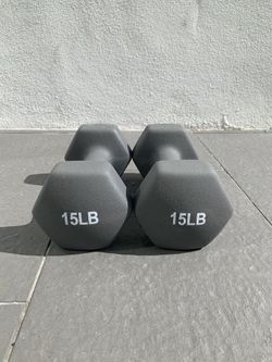Neoprene 15 lbs dumbbells