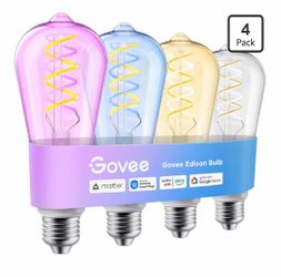 Govee Edison Bulbs, Smart Vintage Light Bulbs, RGB Color Changing and Tunable White