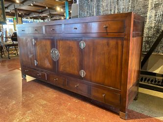 BAKER FUNITURE Milling Road Solid Mahogany Ming Sideboard with 6-Drawers
