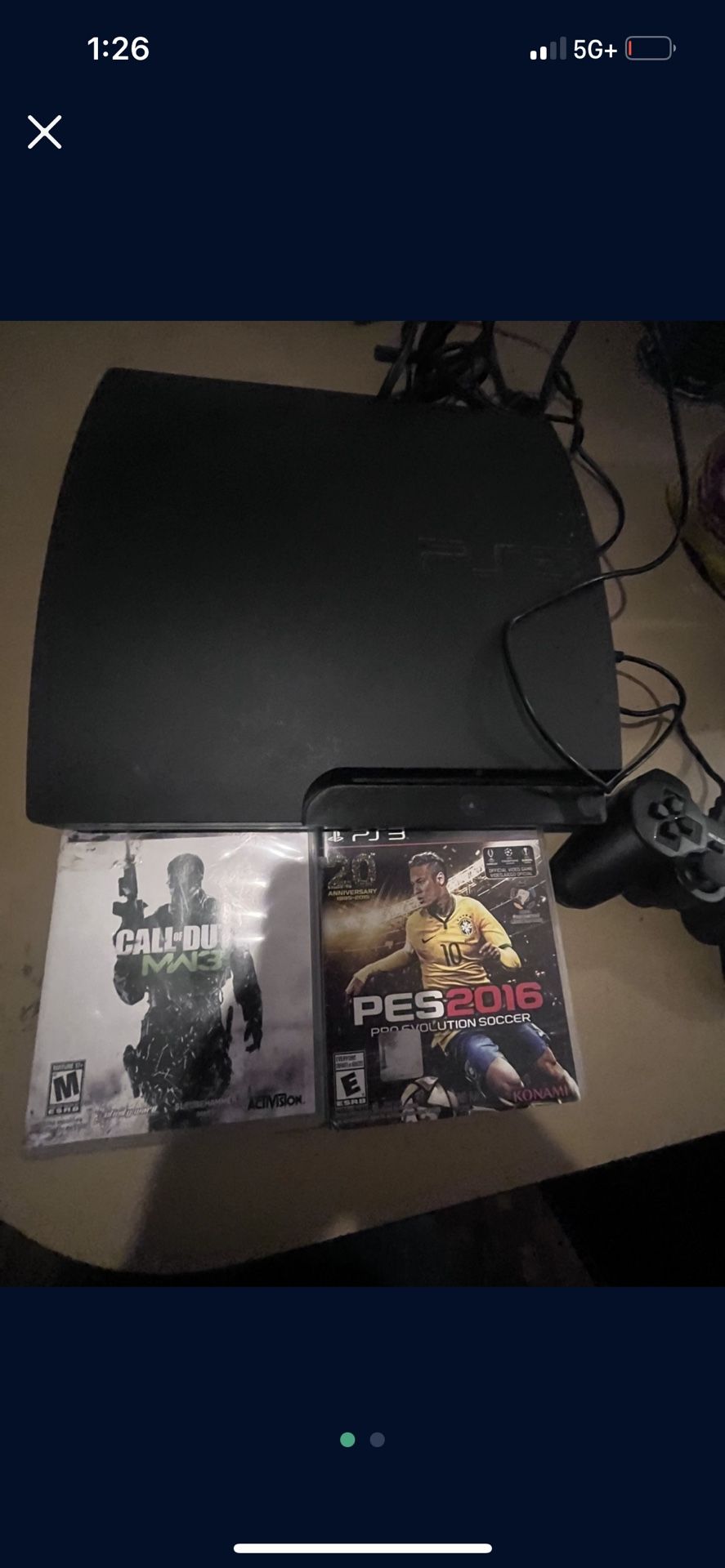PS3 Slim 320 Gig W Control And Games
