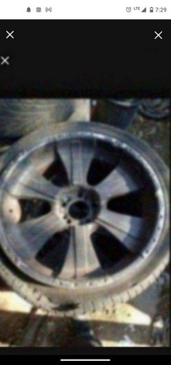 22-in Rims Five Lug Universal Fit Chevy Tahoe Or Silverado need tires have all center