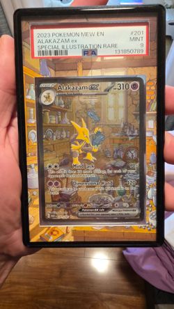 Alakazam 151 psa9 with extended art magnetic case