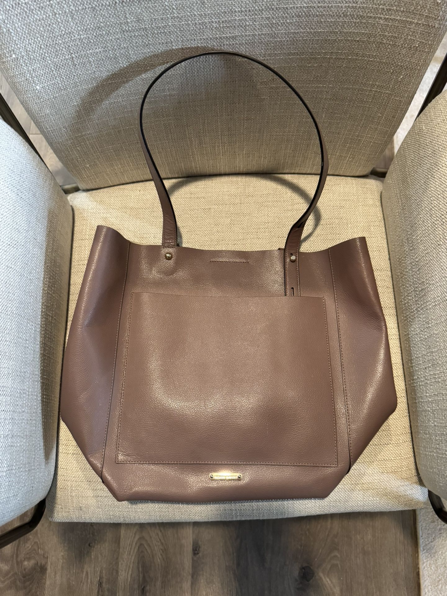 Rebecca Minkoff Mauve Stella North-South Tote Leather Laptop Bag