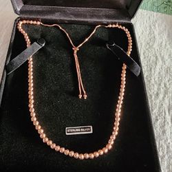 925 Sterling Silver Beads Necklace 