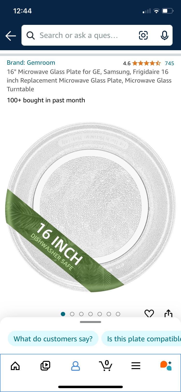 Microwave Glass Plate