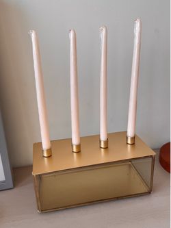 Taper holder vase centerpieces - hearth and hand