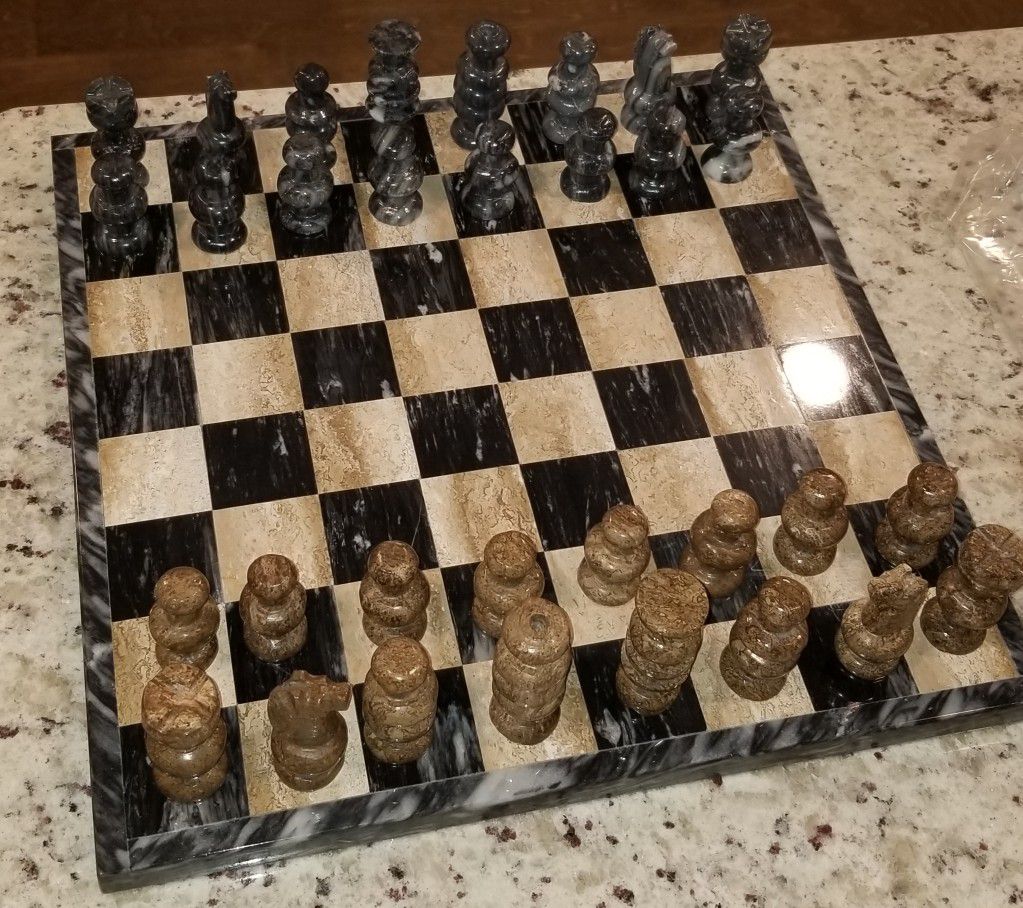 Handmade marble chess set