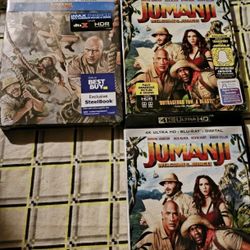 Jumanji: The Next Level OOP 4K / Blu-ray + Digital Steelbook RARE + FRRE 4K BLU
