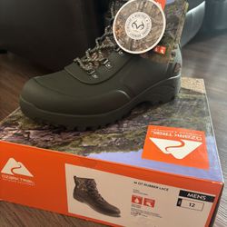 Men rubber lace boots 