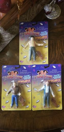 The Three Stooges Bendables With Real Hair / He Man / Ghostbusters / Thundercats / Gi Joe / Star Wars