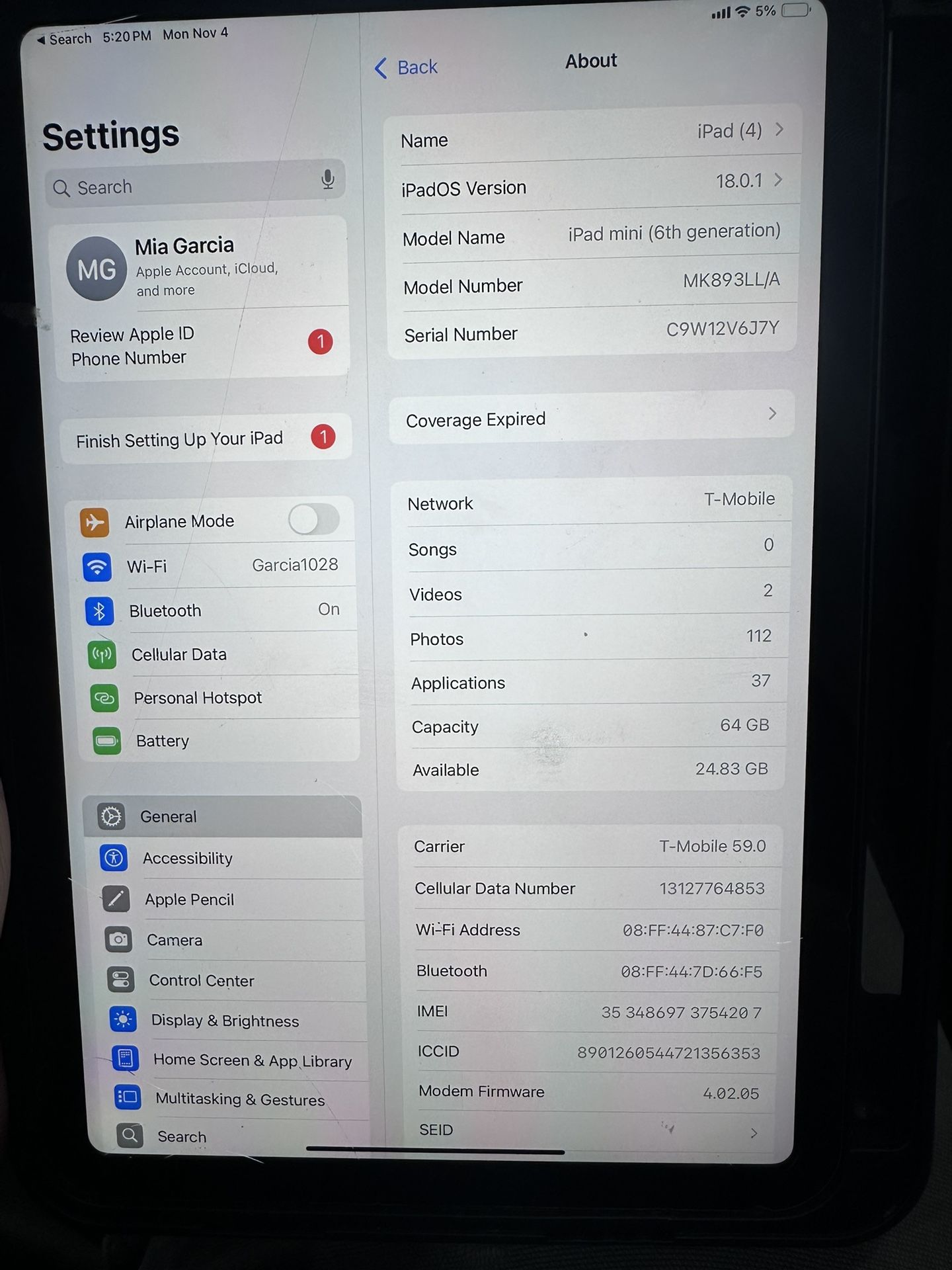 iPad Mini 6th WiFi & Cellular 