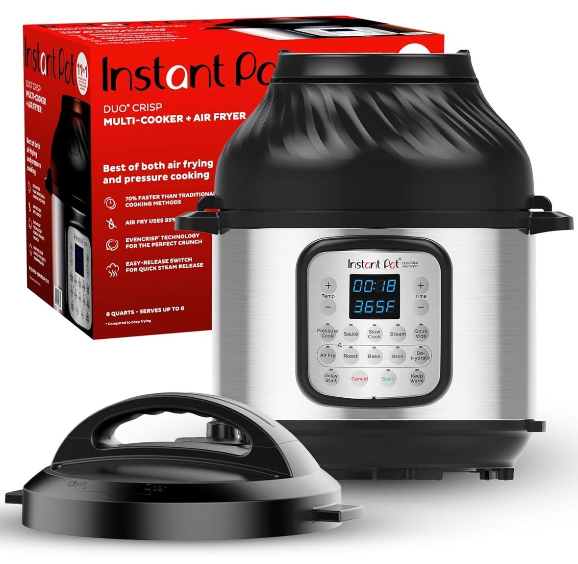 Instant Pot Duo Crisp 11-in-1 Air Fryer and Electric Pressure Cooker Combo