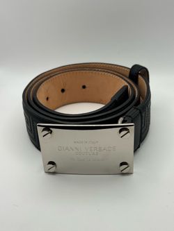 Authentic Gianni Versace Couture Leather Belt – Made in Italy