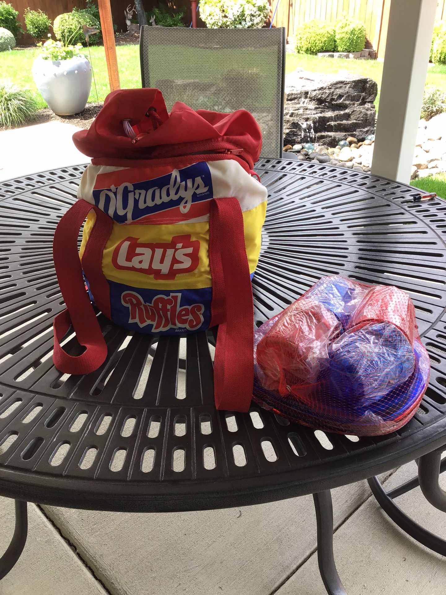Vintage 1985 Frito-Lay O'Gradys, Lays, Ruffles Cooler Picnic Backpack Beach Bag